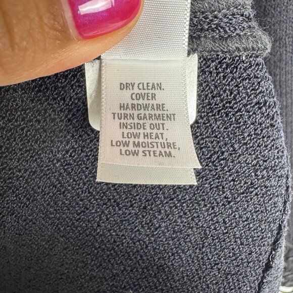 St. John Evening Black Embroidered Rhinestoned Wool Blend Formal Cardigan Sz 14 - Picture 10 of 13